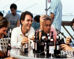 Bruce Davison consuming alcohol